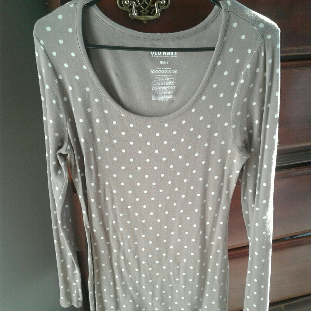 Polka dot long sleeve tee